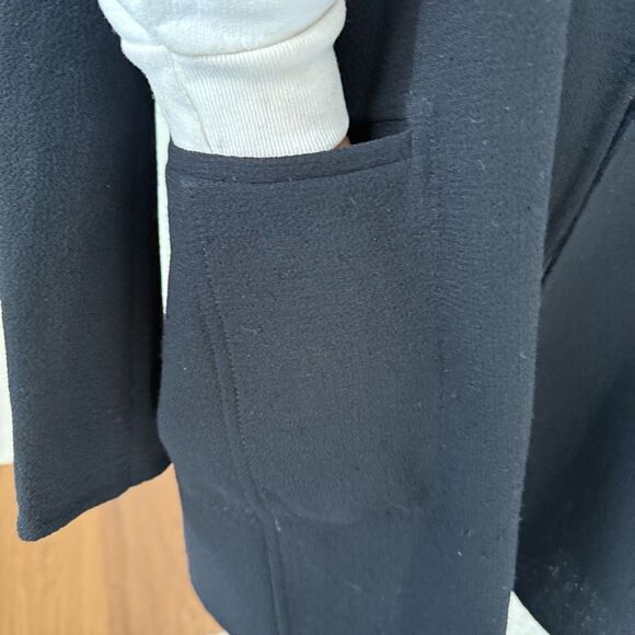 Lafayette 148 Longline Open Front Blazer Textured Wool Crepe $350 S - Picture 4 of 7
